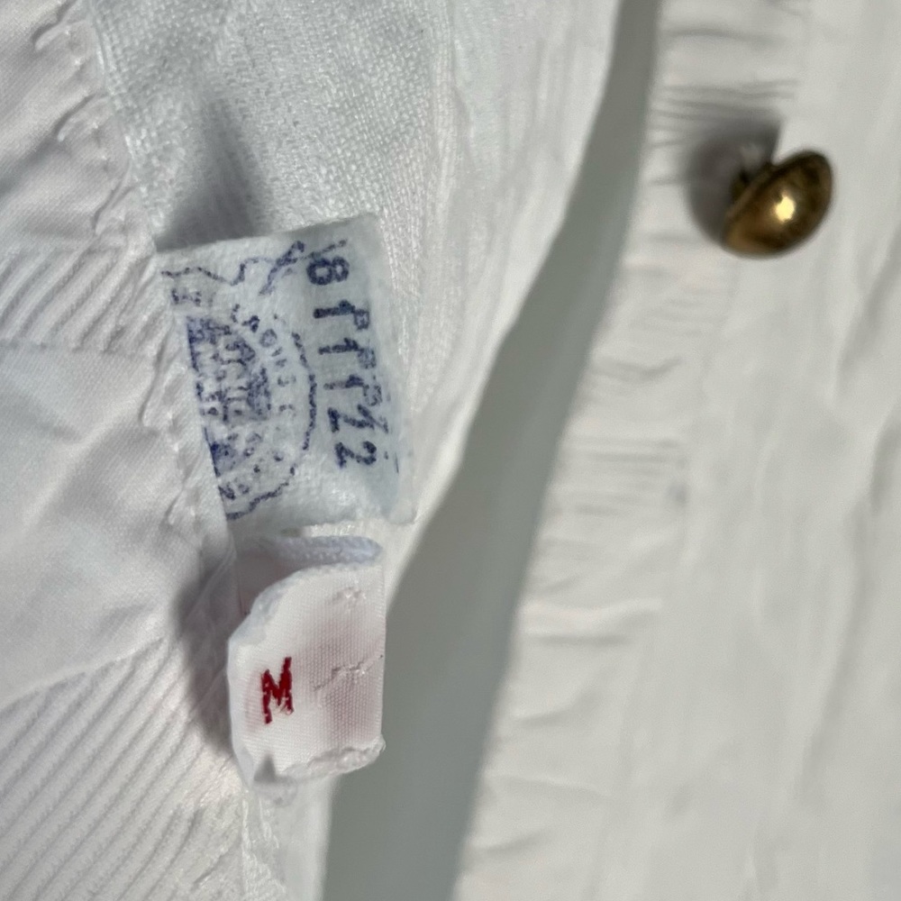 Gabar New York Vintage white vest women’s S or XS long line floral textured vest - Picture 8 of 16